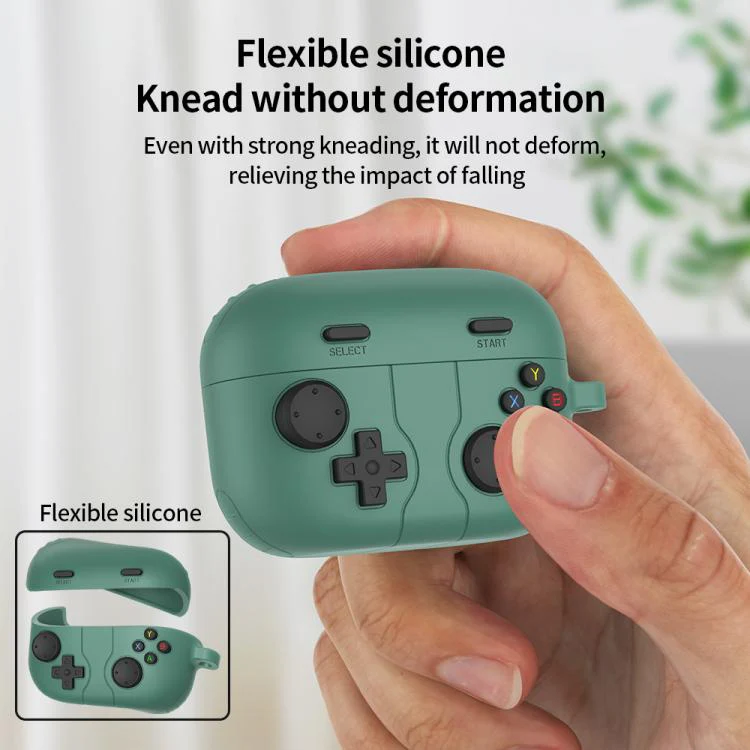 For Sony LinkBuds S Retro Game Console Style Silicone Earbuds Case(Green) - Image 3