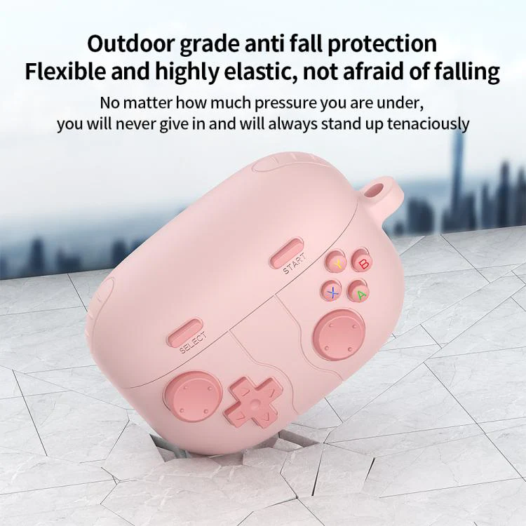 For Sony LinkBuds S Retro Game Console Style Silicone Earbuds Case(Pink) - Image 2