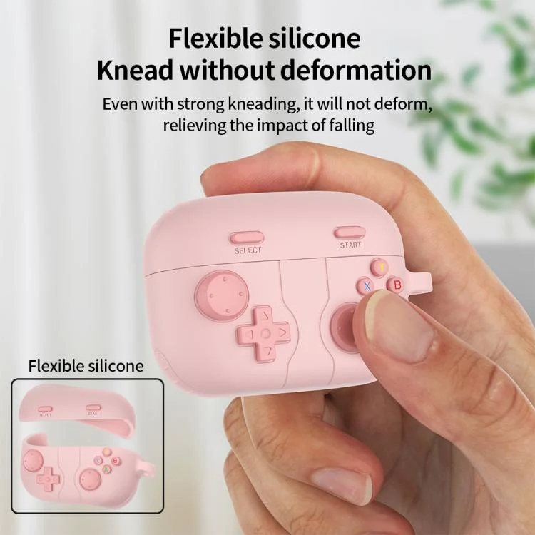 For Sony LinkBuds S Retro Game Console Style Silicone Earbuds Case(Pink) - Image 3
