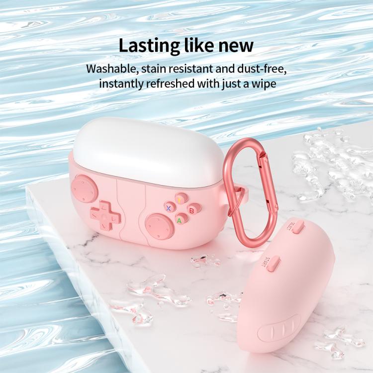 For Sony LinkBuds S Retro Game Console Style Silicone Earbuds Case(Pink) - Image 4