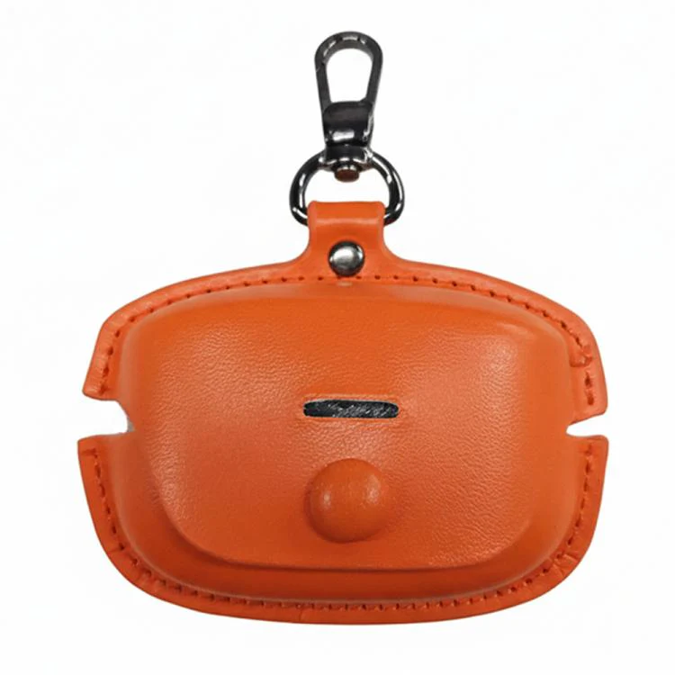 For Sony WF-1000XM4 Leather TWS Earphone Protective Case with Hook(Orange)