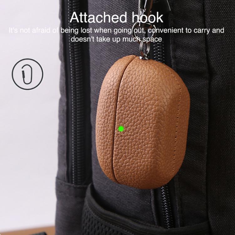 For Sony WF-1000XM5 Litchi Texture PU Earphones Case with Hook(Dark Green) - Image 5