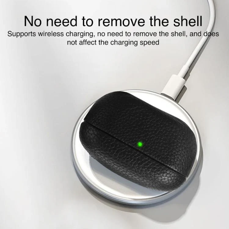 For Sony WF-1000XM5 Litchi Texture PU Earphones Case with Hook(White) - Image 9