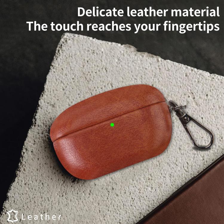 For Sony WF-1000XM5 Oily Leather Bluetooth Earphone Protective Case(Black) - Image 7