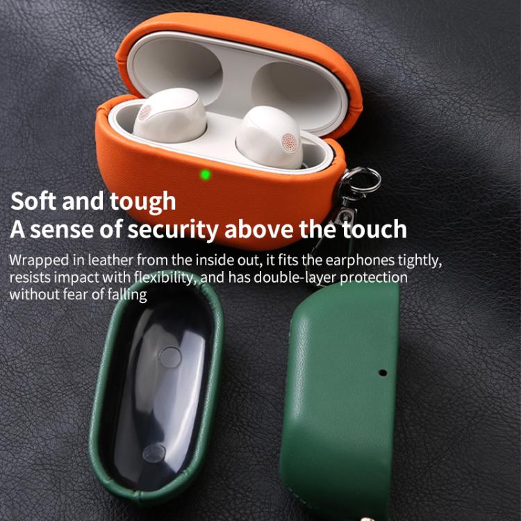 For Sony WF-1000XM5 Oily Leather Split Earphone Case(Green) - Image 10