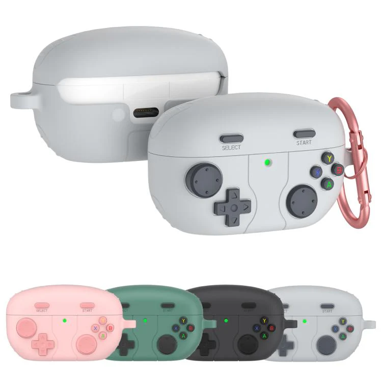 For Sony WF-1000XM5 Retro Game Console Style Silicone Earbuds Case(Grey) - Image 8