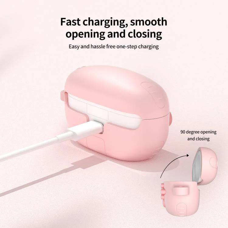 For Sony WF-1000XM5 Retro Game Console Style Silicone Earbuds Case(Pink) - Image 4