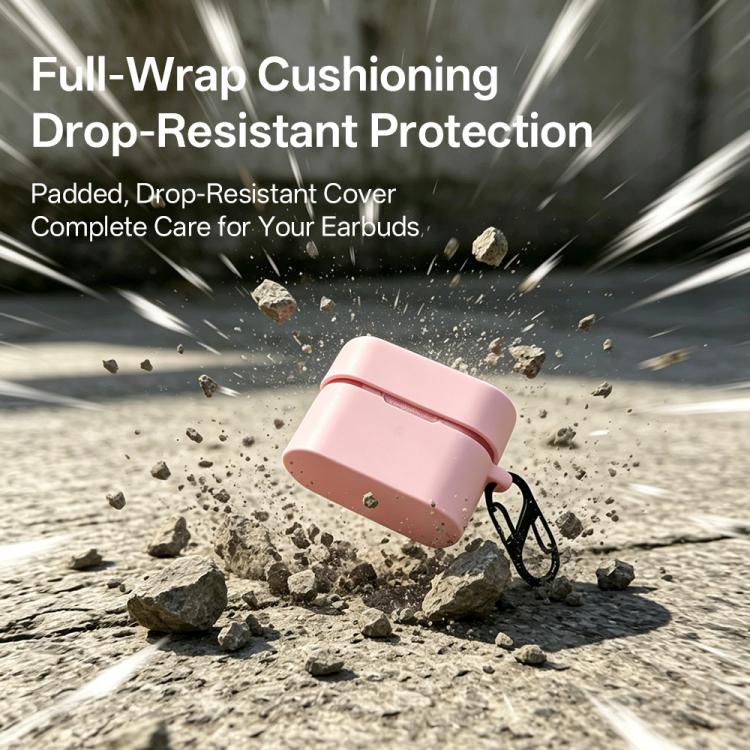 For Sony WF-1000XM6 Earphone Silicone Protective Case with Carabiner(Red) - Image 8