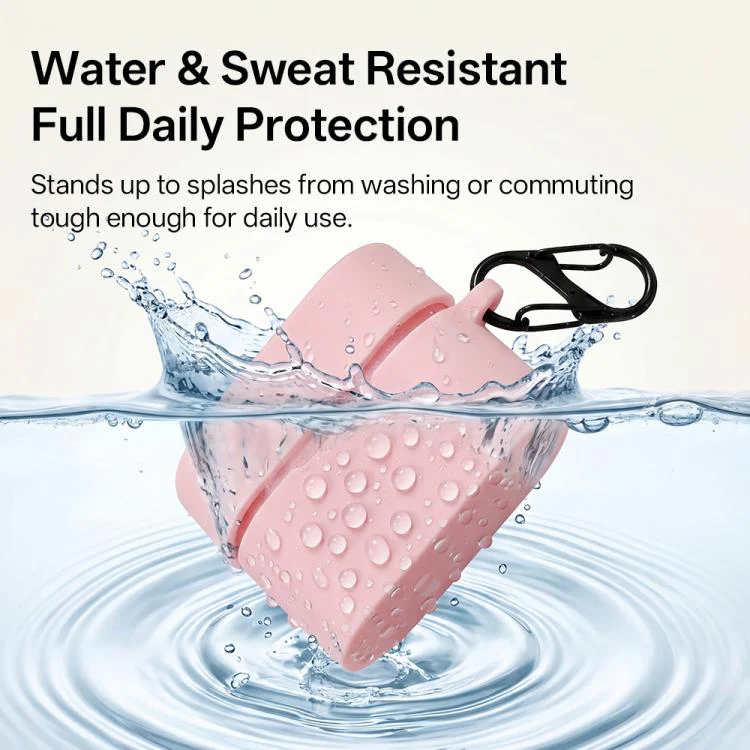 For Sony WF-1000XM6 Earphone Silicone Protective Case with Carabiner(Red) - Image 9