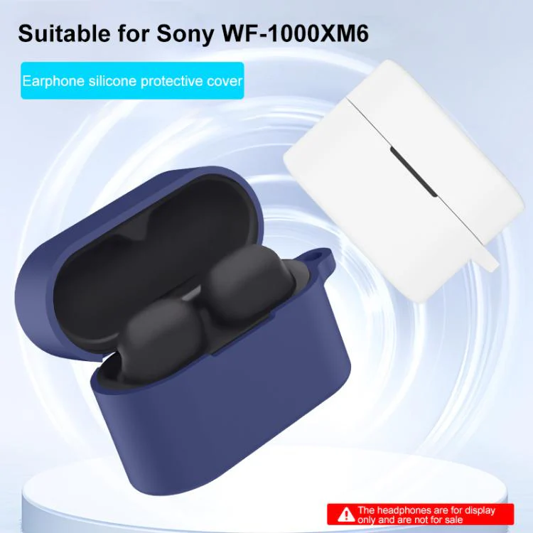 For Sony WF-1000XM6 Wireless Earphone Silicone Protective Case(Dark Blue) - Image 5
