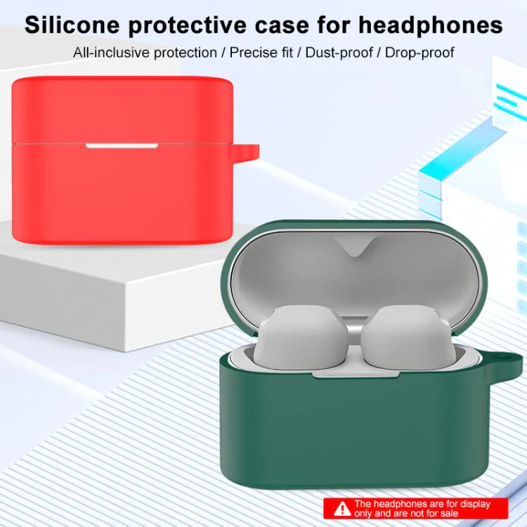 For Sony WF-1000XM6 Wireless Earphone Silicone Protective Case(Dark Green) - Image 4