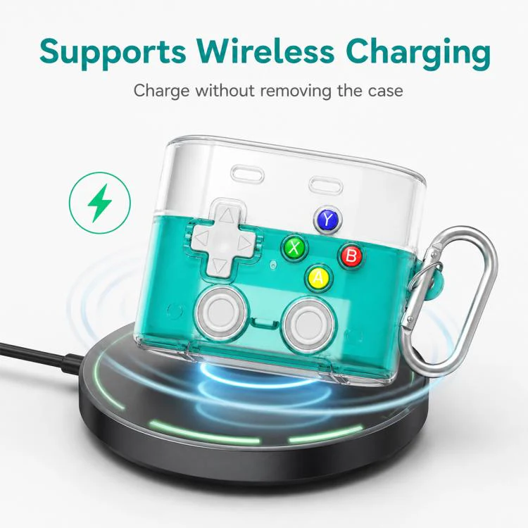 For Sony WF-1000XM6 XDcase Transparent Retro Game Console Design Earbuds Case with Holder & Stress Relief Button(Black) - Image 4
