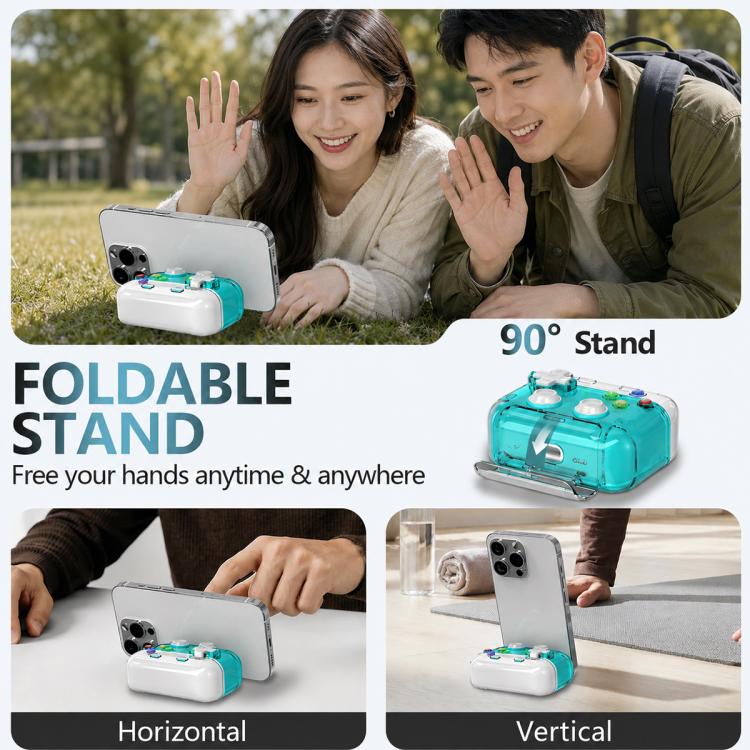 For Sony WF-1000XM6 XDcase Transparent Retro Game Console Design Earbuds Case with Holder & Stress Relief Button(Green) - Image 8