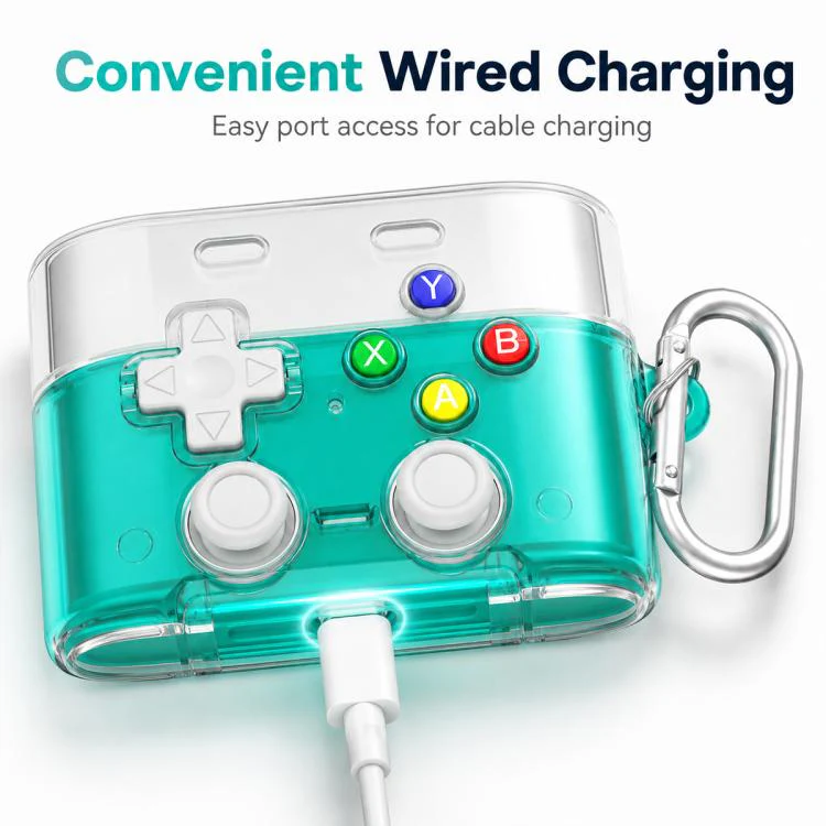 For Sony WF-1000XM6 XDcase Transparent Retro Game Console Design Earbuds Case with Holder & Stress Relief Button(White) - Image 5