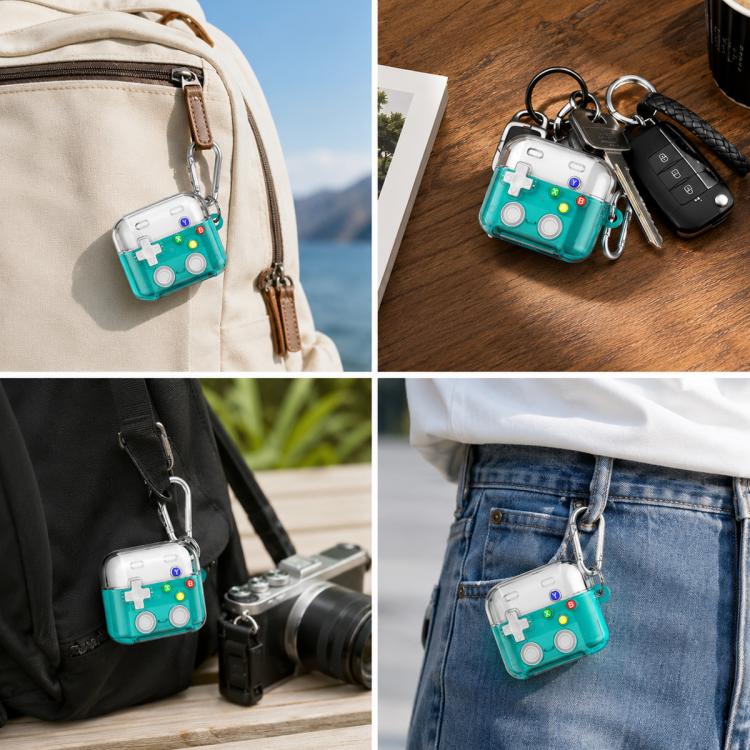 For Sony WF-1000XM6 XDcase Transparent Retro Game Console Design Earbuds Case with Holder & Stress Relief Button(White) - Image 9