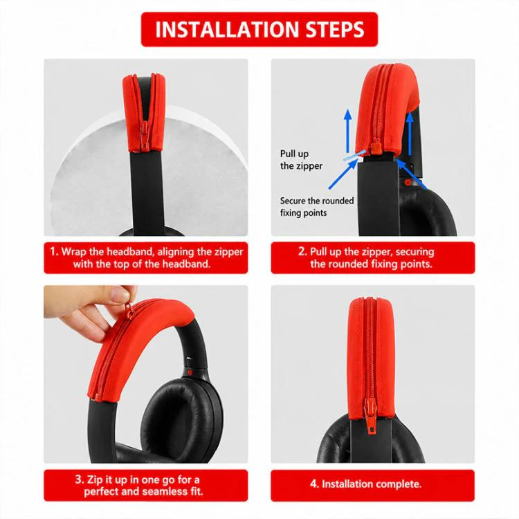 For Sony WH-1000XM3 / 1000XM4 XDcase 2 in 1 Soft Silicone Headset Protective Case(Red) - Image 6