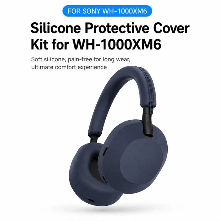 For Sony WH-1000XM6 XDcase 3 in 1 Soft Silicone Headset Protective Case(Beige) - Image 3