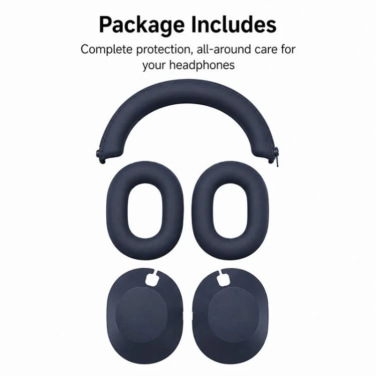 For Sony WH-1000XM6 XDcase 3 in 1 Soft Silicone Headset Protective Case(Black) - Image 8