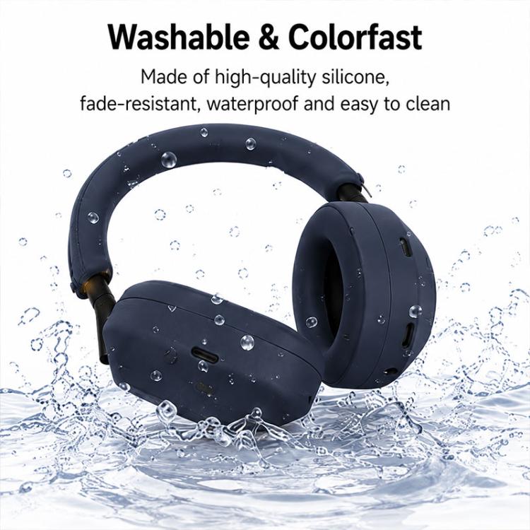 For Sony WH-1000XM6 XDcase 3 in 1 Soft Silicone Headset Protective Case(Dark Blue) - Image 4