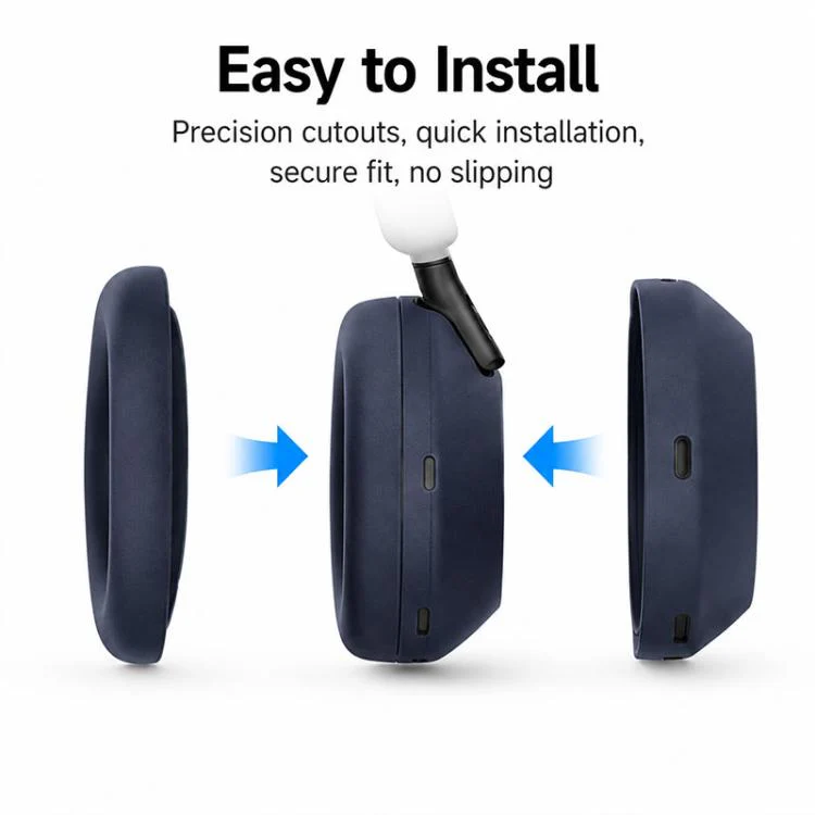 For Sony WH-1000XM6 XDcase 3 in 1 Soft Silicone Headset Protective Case(Dark Blue) - Image 5