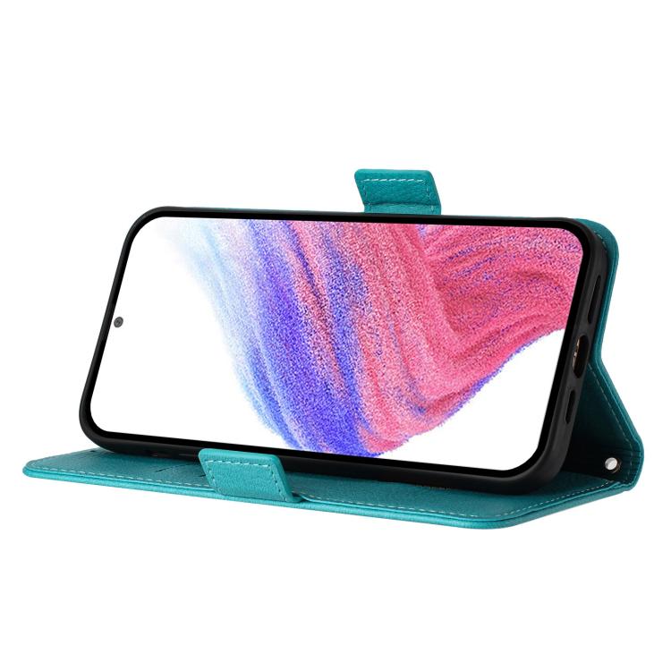For Sony Xperia 1 VIII Embossed Rose RFID Anti-theft Leather Phone Case(Light Blue) - Image 3