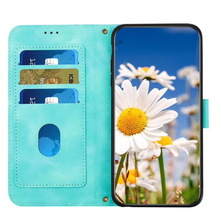 For Sony Xperia 1 VIII Floral Pattern Leather Phone Case with Lanyard(Green) - Image 5