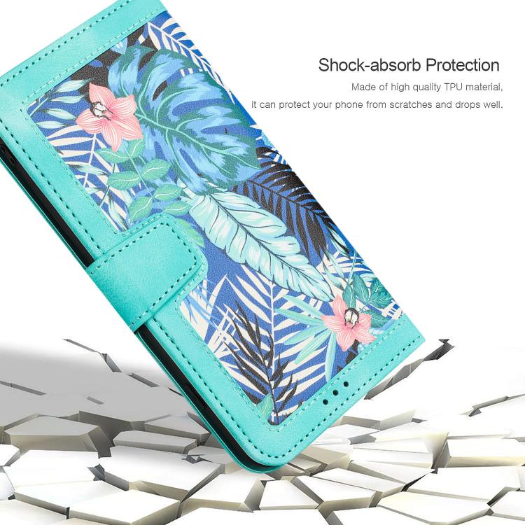 For Sony Xperia 1 VIII Floral Pattern Leather Phone Case with Lanyard(Green) - Image 7