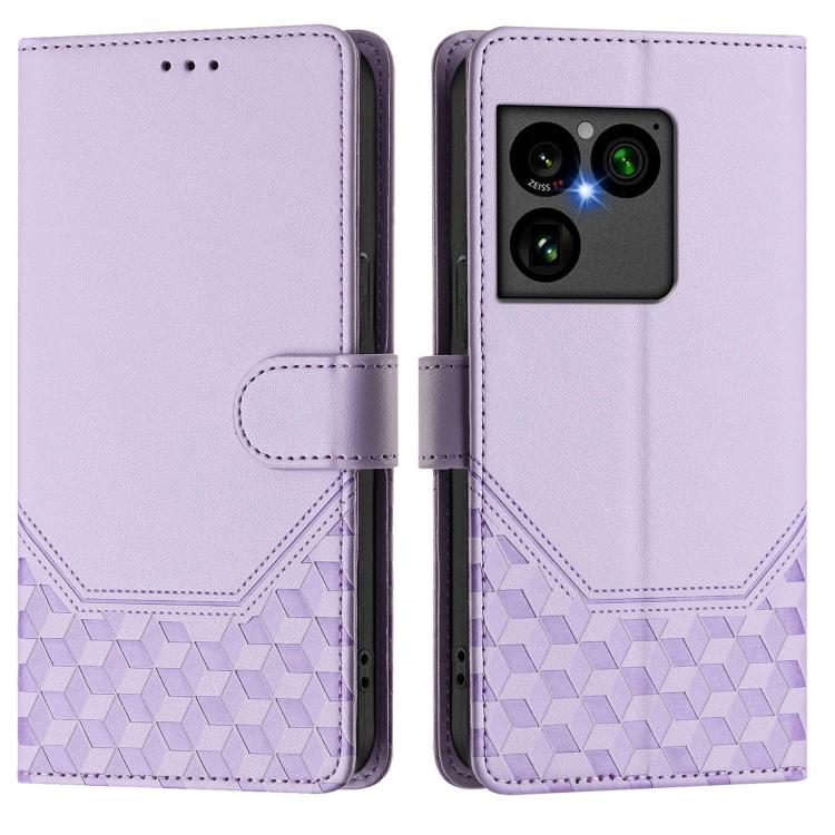 For Sony Xperia 1 VIII Honeycomb Embossing RFID Leather Phone Case(Light Purple) - Image 2