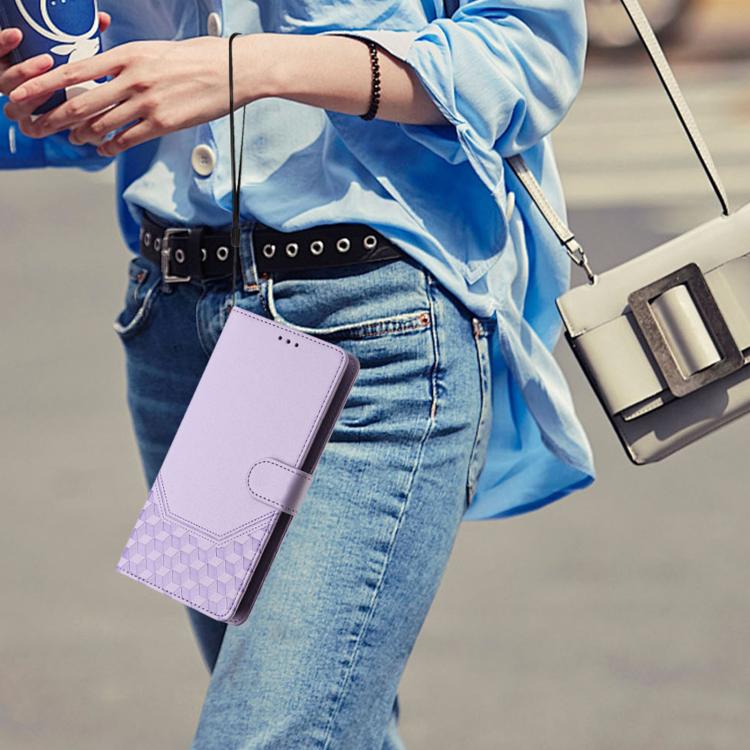 For Sony Xperia 1 VIII Honeycomb Embossing RFID Leather Phone Case(Light Purple) - Image 8
