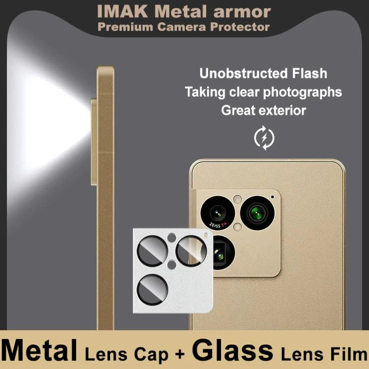 For Sony Xperia 1 VIII IMAK Metal Armor Premium Camera Lens Protector Film(Silver) - Image 2