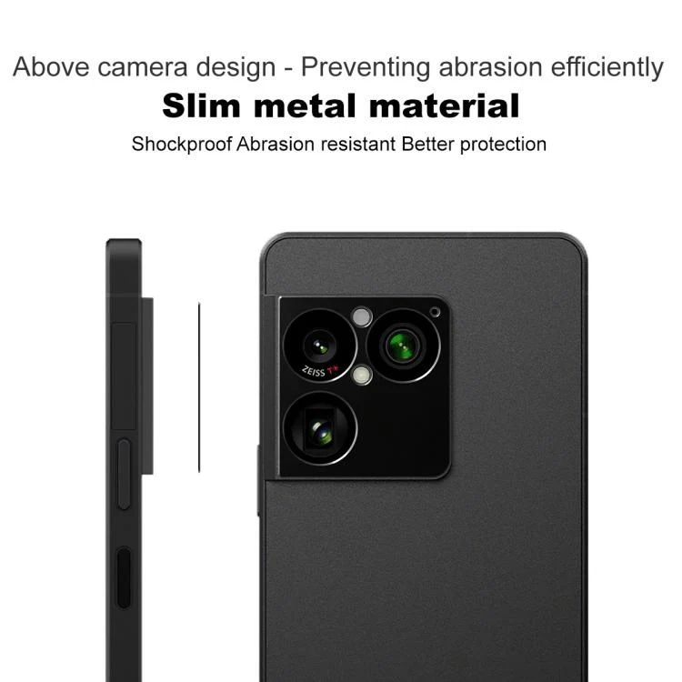 For Sony Xperia 1 VIII IMAK Metal Camera Lens Protector Cover(Black) - Image 4