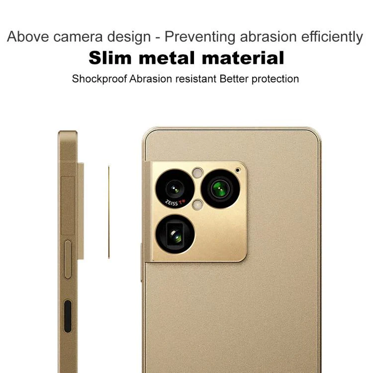 For Sony Xperia 1 VIII IMAK Metal Camera Lens Protector Cover(Gold) - Image 4