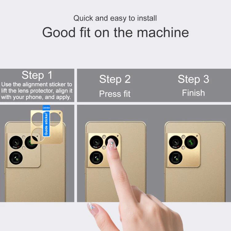 For Sony Xperia 1 VIII IMAK Metal Camera Lens Protector Cover(Gold) - Image 6