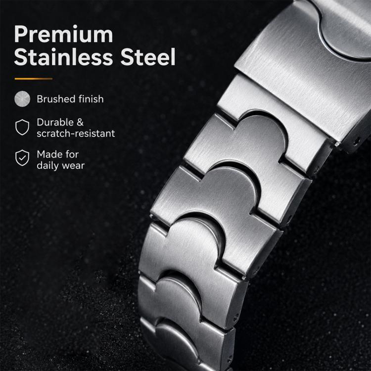 For Swatch 19mm xDfind Crescent-shaped Convex Mouth Steel Watch Band(Black) - Image 4