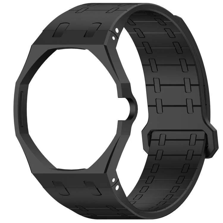 For Swatch Royal Pop Integrated Three O Clock Side Magnetic Silicone Watch Band(Black) - Image 2