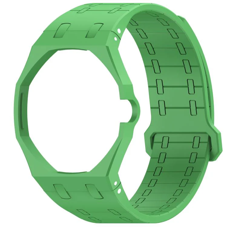 For Swatch Royal Pop Integrated Three O Clock Side Magnetic Silicone Watch Band(Grass Green) - Image 2