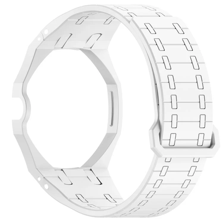 For Swatch Royal Pop Integrated Three O Clock Side Magnetic Silicone Watch Band(White) - Image 4