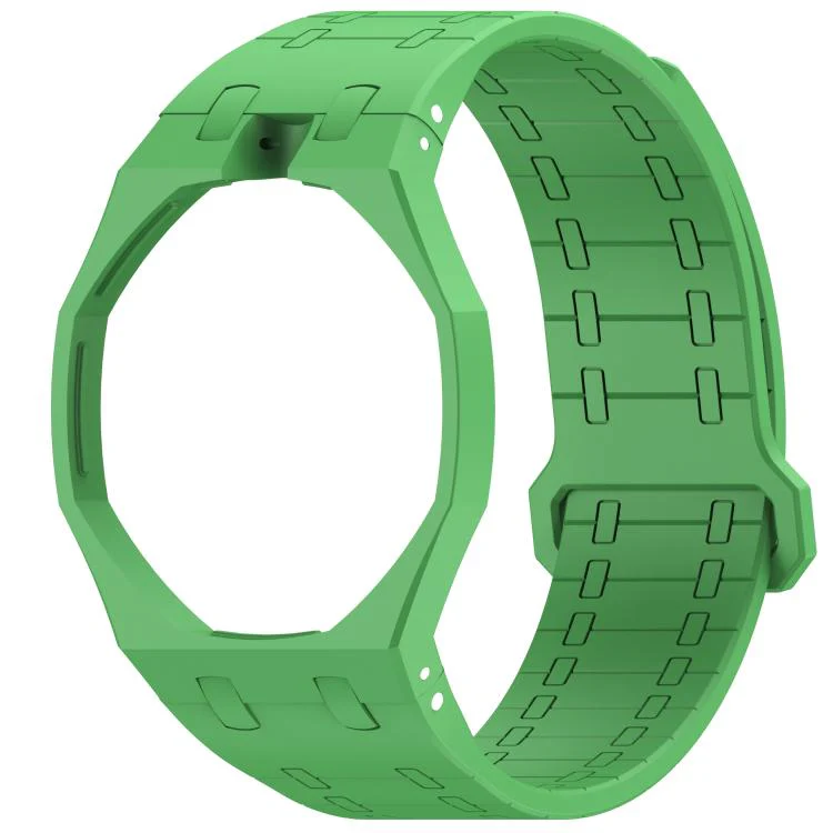 For Swatch Royal Pop Integrated Twelve O Clock Side Magnetic Silicone Watch Band(Grass Green) - Image 2