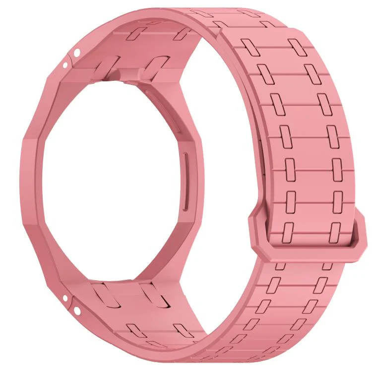 For Swatch Royal Pop Integrated Twelve O Clock Side Magnetic Silicone Watch Band(Pink) - Image 4