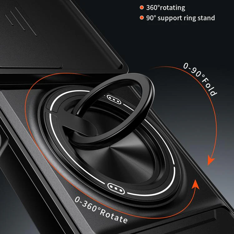 For TCL 50 XL 5G Lens Sliding Window Multifunctional Magnetic Shockproof Phone Case(Titanium Gray) - Image 5