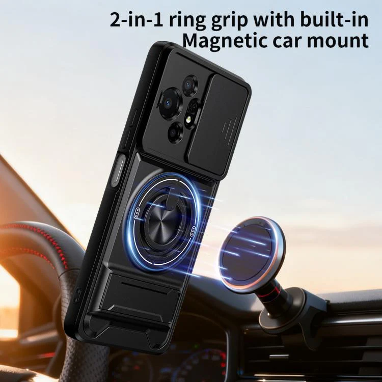 For TCL 50 XL 5G Lens Sliding Window Multifunctional Magnetic Shockproof Phone Case(Titanium Gray) - Image 8