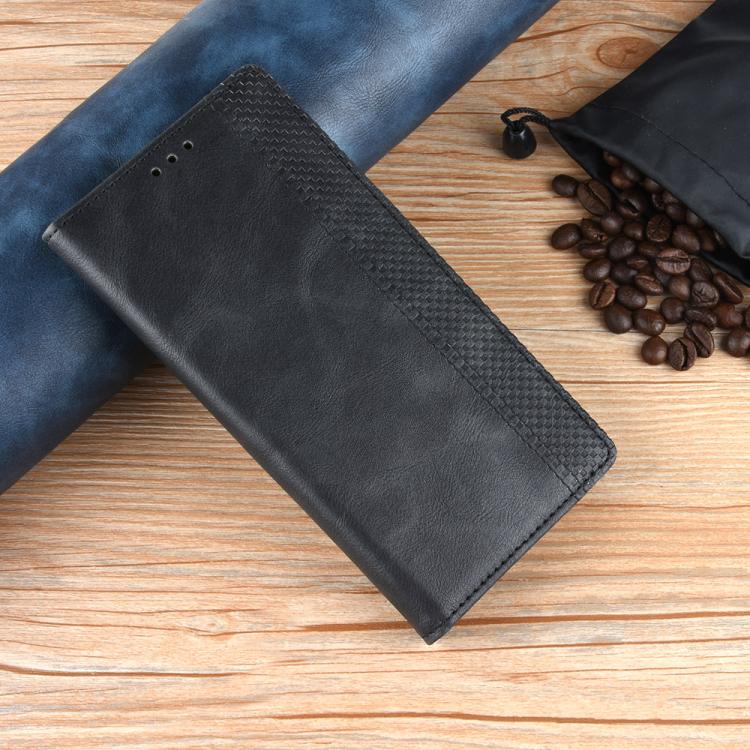 For TCL K70 4G / K70 Power 4G Magnetic Buckle Retro Texture Leather Phone Case(Black) - Image 2