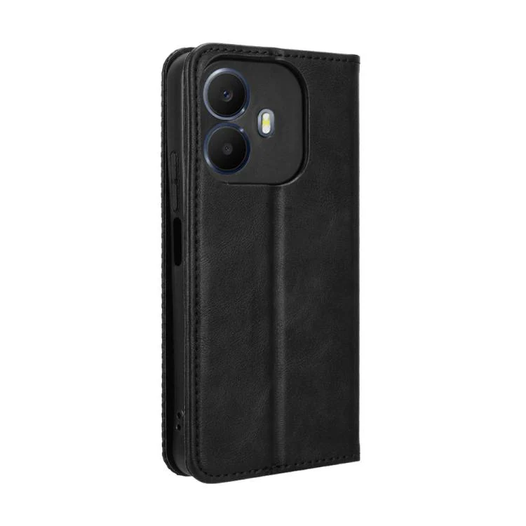 For TCL K70 4G / K70 Power 4G Magnetic Buckle Retro Texture Leather Phone Case(Black) - Image 3