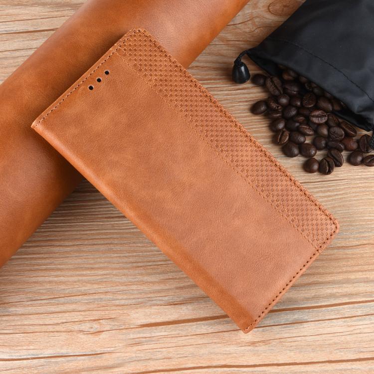 For TCL K70 4G / K70 Power 4G Magnetic Buckle Retro Texture Leather Phone Case(Brown) - Image 2