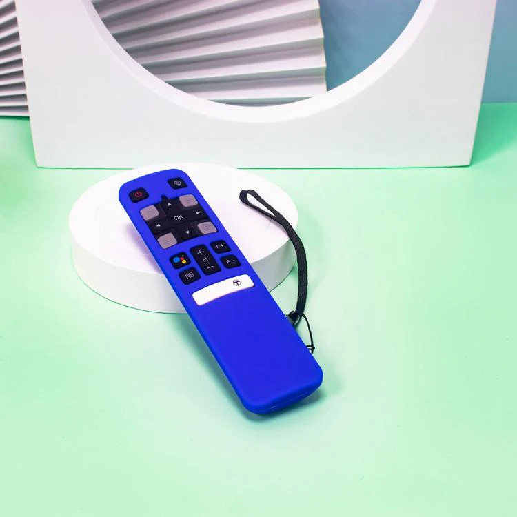 For TCL RC802V FMR1 FNR1 Y40 TV Remote Control Anti-Drop Silicone Protective Case(Blue) - Image 2