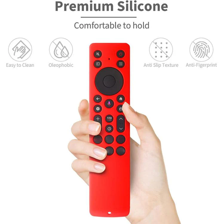 For TCL RC923A / RC813A TV Remote XDcase 4pcs Soft Silicone Protective Case with Mini Strap(Luminous Orchid) - Image 3