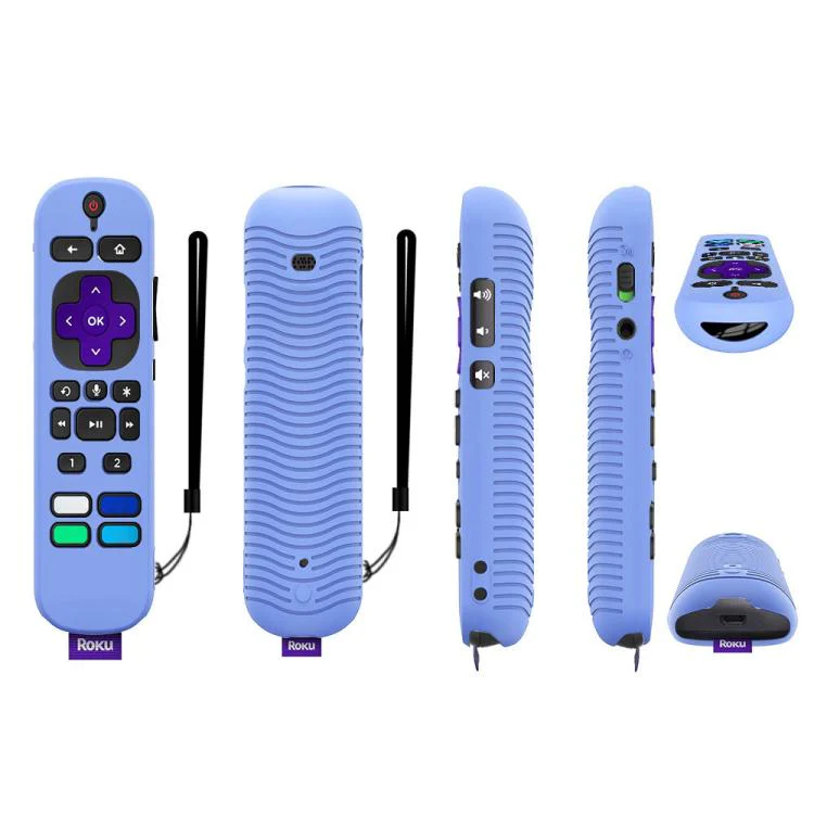 For TCL Roku Voice Remote Pro Y30 Remote Control Shockproof Silicone Protective Case(Luminous Blue)