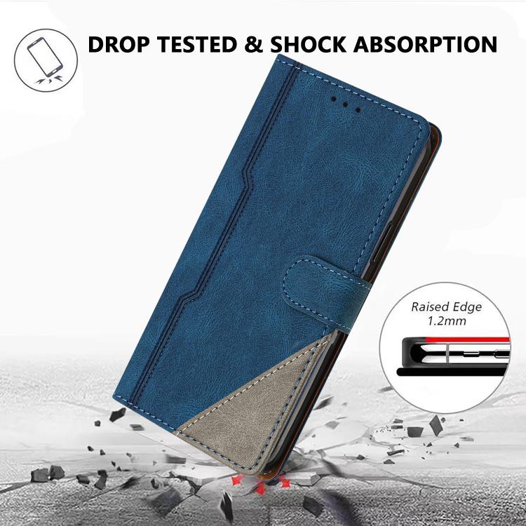 For Tecno Spark 40 4G Color Matching Buckle Clasp Vegan Leather Phone Case(Blue) - Image 2