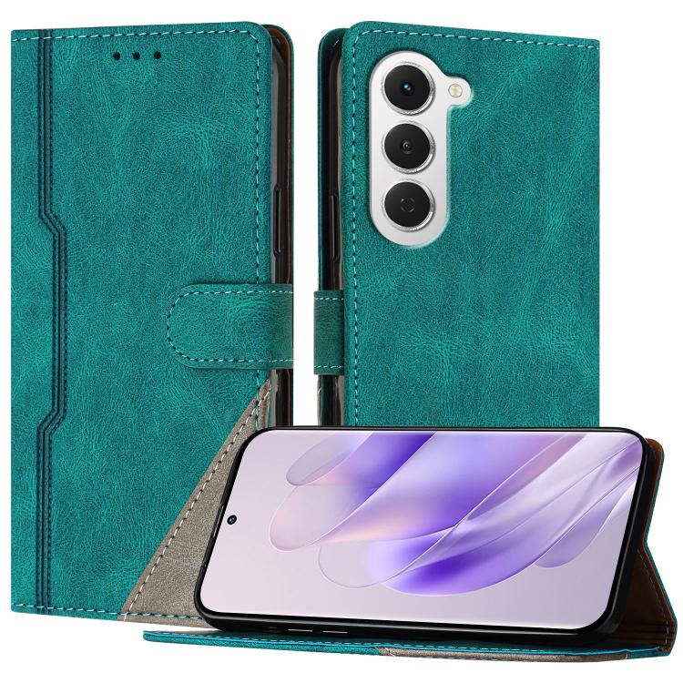 For Tecno Spark 40 Pro+ 4G Color Matching Buckle Clasp Vegan Leather Phone Case(Green)