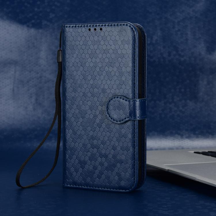For Tecno Spark 50 5G Honeycomb Dot Texture Leather Phone Case(Blue) - Image 2